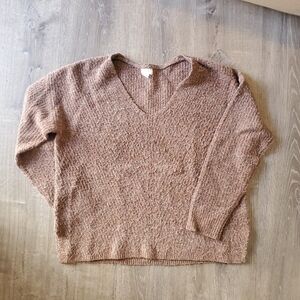 CASALON XL WOMEN'S MAUVE PULLOVER cable knit SWEATER